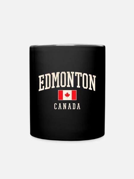 Edmonton Kanada Stadtflagge Design - Tasse einfarbig - Schwarz