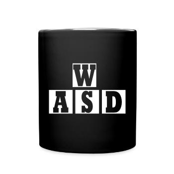W A S D - Tasse einfarbig - Schwarz - Vorne