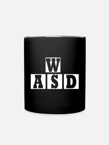 W A S D - Tasse einfarbig - Schwarz