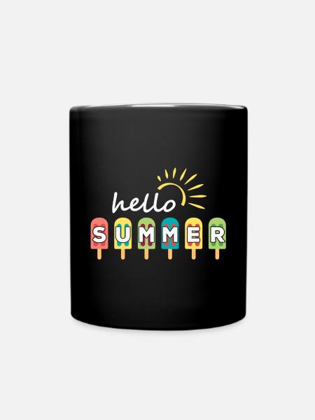 Sommer, hallo Sommer, Sommerferien - Tasse einfarbig - Schwarz