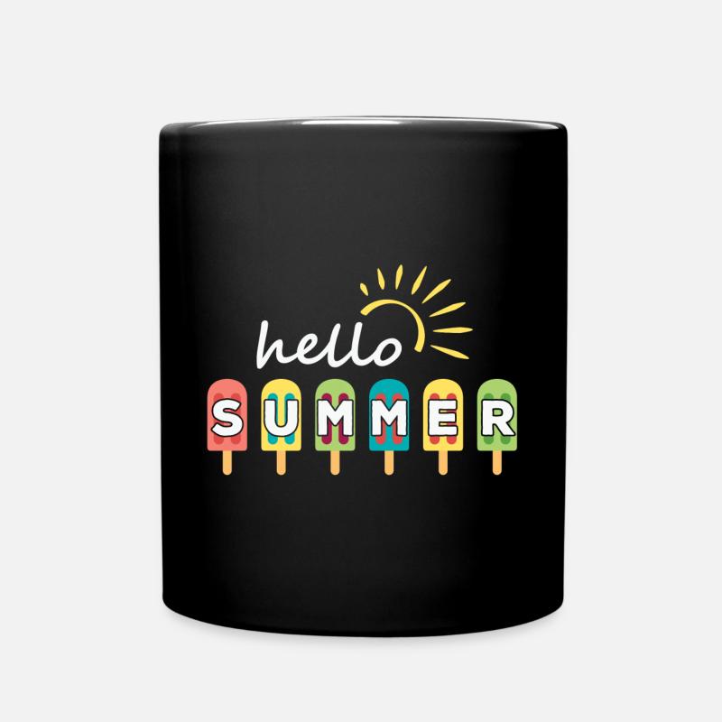 Sommer, hallo Sommer, Sommerferien - Tasse einfarbig - Schwarz