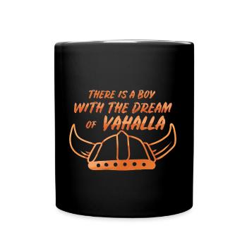 Wikinger Kinder Little Viking Nordisch Vater Sohn - Tasse einfarbig - Schwarz - Vorne