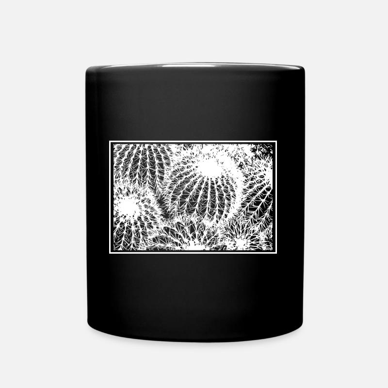 Lace Ferns Silhouette - Tasse einfarbig - Schwarz