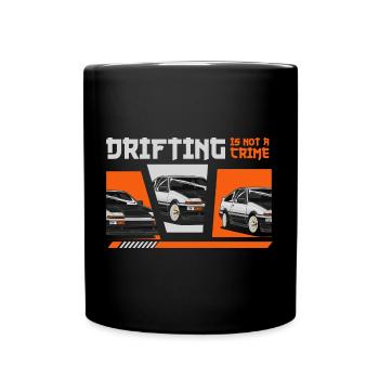 Motorsport Sportwagen Asphalt Mechaniker - Tasse einfarbig - Schwarz - Vorne