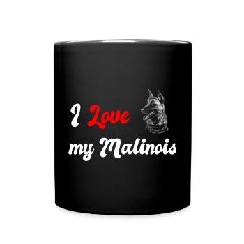 J'adore mon Malinois - Mug uni - noir - Devant