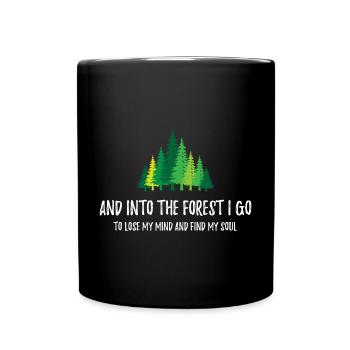 Et je vais dans la forêt - Mug uni - noir - Devant