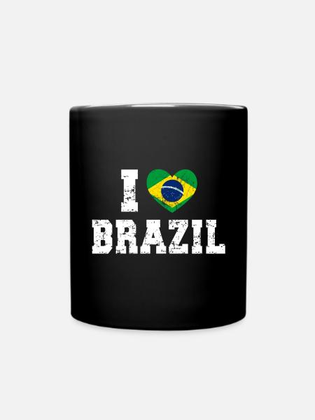 Brasilien - Tasse einfarbig - Schwarz