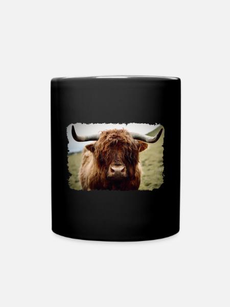 Hochlandrind - Tasse einfarbig - Schwarz