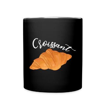 Croissant - French Food - Full Colour Mug - black - Front