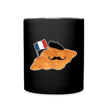 Croissant - Funny French Food - Full Colour Mug - black - Front