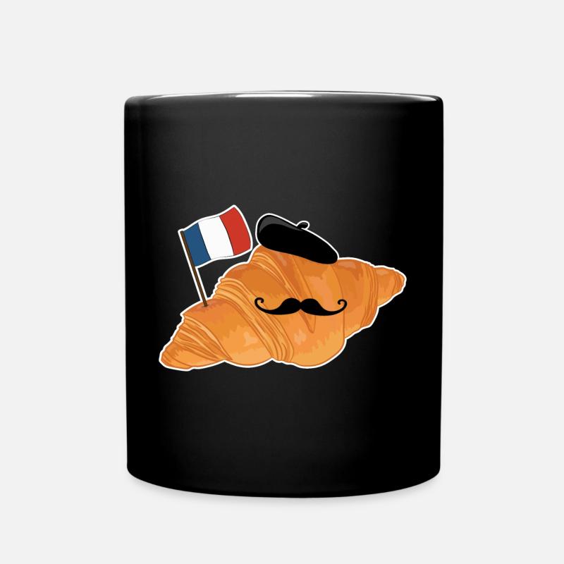 Croissant - Drôle de cuisine française - Mug uni - noir
