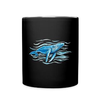 Humpback whale - Full Colour Mug - black - Front
