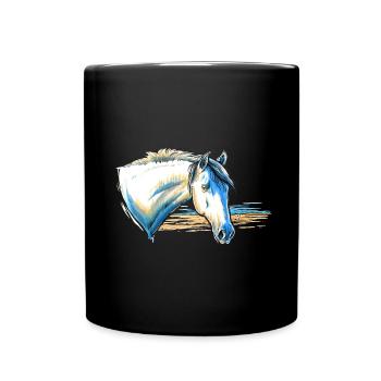 Horse Portrait - Full Colour Mug - black - Front
