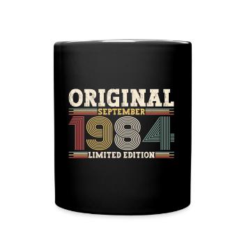 39th Birthday Original September Vintage 1984 - Full Colour Mug - black - Front