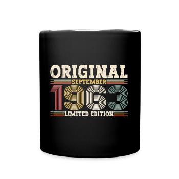 59e anniversaire Original Septembre Année 1963 - Mug uni - noir - Devant