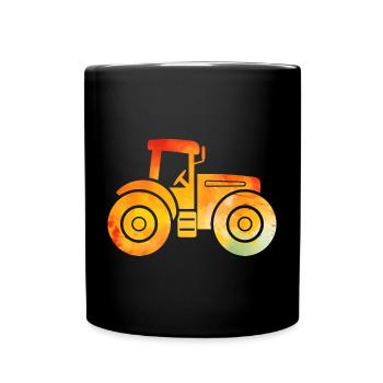 Traktor - Tasse einfarbig - Schwarz - Vorne