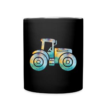 tracteur - Mug uni - noir - Devant