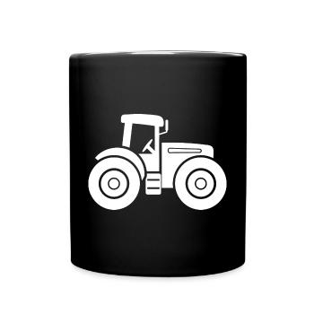 tracteur - Mug uni - noir - Devant