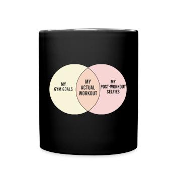 Danse drôle diagramme de Venn Gymnase d’entraînement - Mug uni - noir - Devant