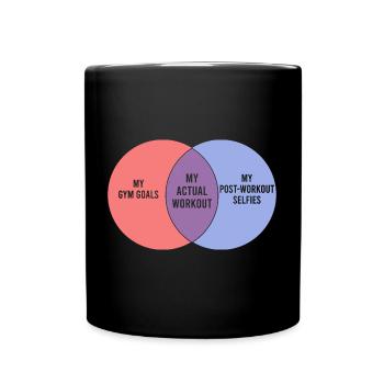 Dancing Funny Venn Diagram Workout Gym - Tasse einfarbig - Schwarz - Vorne