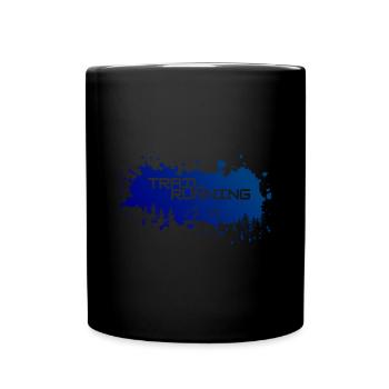 Trail running, montagnes et forêt de touches blanches de couleurs - Mug uni - noir - Devant