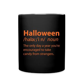 Halloween Funny Dictionary Définition - Mug uni - noir - Devant