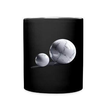 Marble Ball/Sphere - Full Colour Mug - black - Front