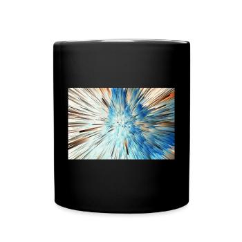 Radiale Blaue Explosion - Tasse einfarbig - Schwarz - Vorne