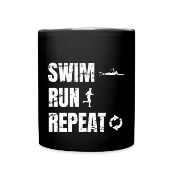 SwimRun Natation Jogging Sports d’Endurance Idée - Mug uni - noir - Devant