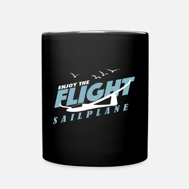 GENIESSEN SIE DEN FLUG - Tasse einfarbig - Schwarz