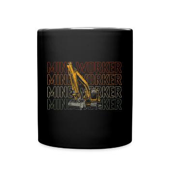 Mineur, Ouvrier, Ressources minérales - Mug uni - noir - Devant