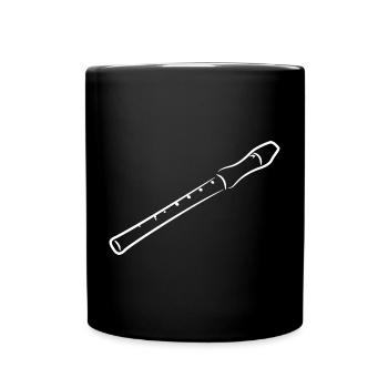 Croquis de flûte - Mug uni - noir - Devant