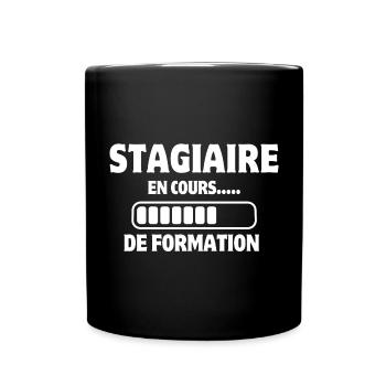 stagiaire, formation, apprenti - Mug uni - noir - Devant