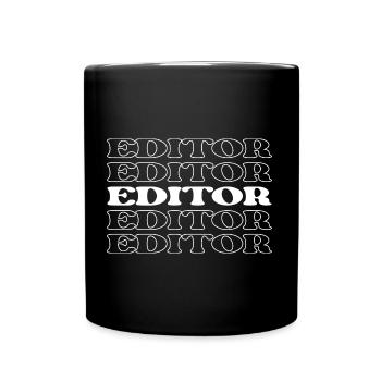 Editor Proofreader Copy Editor Reviser Writer - Full Colour Mug - black - Front