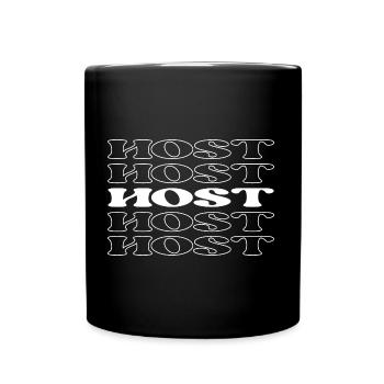 Host Presenter Anchor Speaker Broadcaster - Full Colour Mug - black - Front