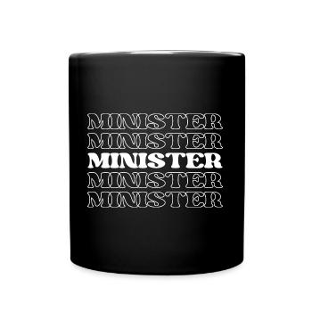 Minister Clergyman Pastor Preacher Priest - Full Colour Mug - black - Front