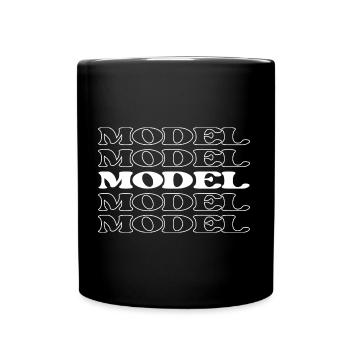Model Mode Model Schaufensterpuppe Fotomodell - Tasse einfarbig - Schwarz - Vorne