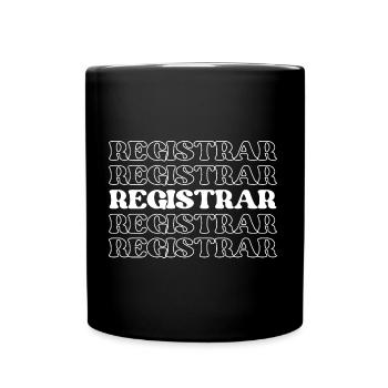 Registrar Record Keeper Administrator Beamter - Tasse einfarbig - Schwarz - Vorne