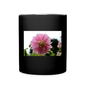 Dahlia Pink Pink Blossom ,Flower - Full Colour Mug - black - Front