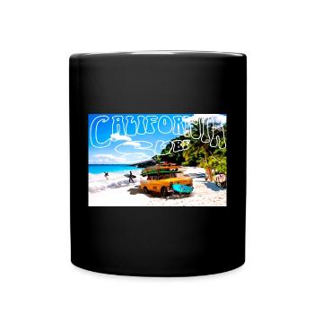 Surf Passion - Mug uni - noir - Devant