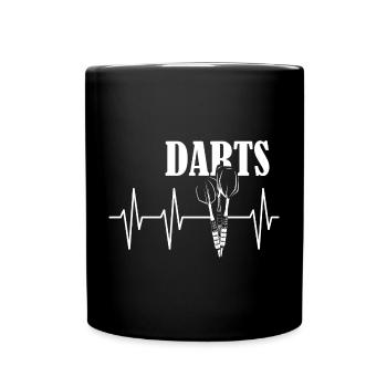 darts puls dart Herzschlag Symbol Sport Icon Liebe - Tasse einfarbig - Schwarz - Vorne