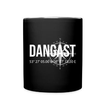 Koordinaten Dangast - Tasse einfarbig - Schwarz - Vorne