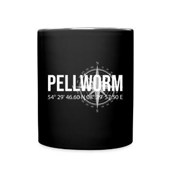 Koordinaten Pellworm - Tasse einfarbig - Schwarz - Vorne