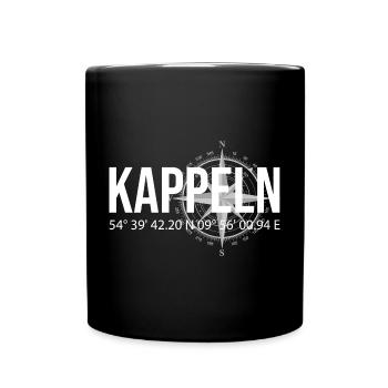 Koordinaten Kappeln - Tasse einfarbig - Schwarz - Vorne