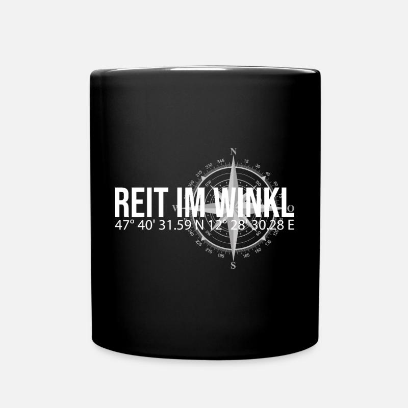 Koordinaten Reit im Winkl - Tasse einfarbig - Schwarz