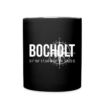 Koordinaten Bocholt - Tasse einfarbig - Schwarz - Vorne