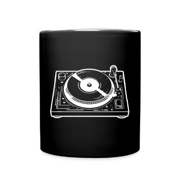 DJ Turntable - Full Colour Mug - black - Front