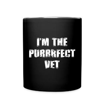 Ich bin der perfekte Tierarzt - Tasse einfarbig - Schwarz - Vorne
