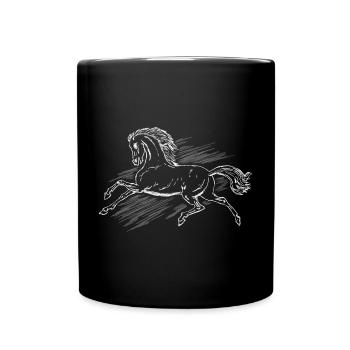 a great stallion - Full Colour Mug - black - Front