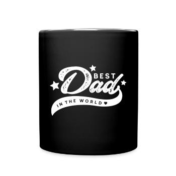 Best Dad in the World - Full Colour Mug - black - Front
